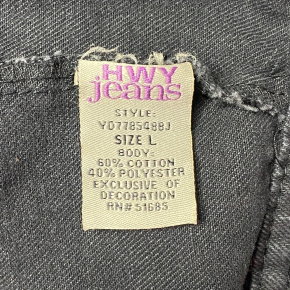 Highway Trucker Distressed Jean Jacket Size Large - Picture 11 of 11